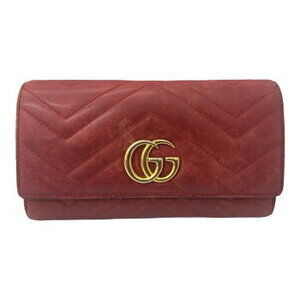 Gucci Continental Wallet GG Leather Long Red